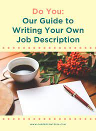 How To Write Your Own Job Description Career Contessa Job Description Career Contessa Job