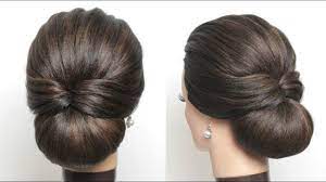 This pretty and seemingly intricate style is ideal for all seasons and works well on a variety of hair textures. New Simple Hairstyle For Girls Cute And Easy Party Hair Bun Youtube Easy Bun Hairstyles Simple Wedding Updo Bridal Hair Buns
