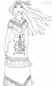 Pocahontas Deluxe Gown Lineart Princess Coloring Pages Disney Princess Coloring Pages Cartoon Coloring Pages