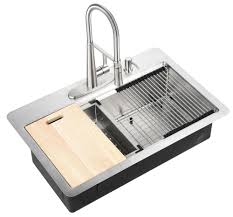 hole single bowl kitchen sink