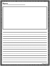 There are thick lines at the top and. Primary Writing Paper Worksheets Teaching Resources Tpt