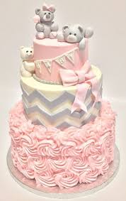 Pin By Kenda Davis The Sequel On Cakes Pink Baby Shower Cake Bear Baby Shower Cake Baby Shower Cakes Girl