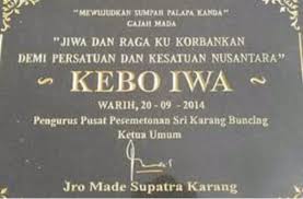 Sejarah gajah mada vs kebo iwa. Bli Wayan Kaler Ki Patih Kebo Iwa Menyelusuri Jejak Facebook