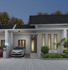 Hingga saat ini, rumah dengan desain rumah minimalis masih menjadi tren yang layak diaplikasikan. Berikut Adalah Gambar Tampak Depan Dari Desain Rumah Minimalis Type 45 Di Bogor Facade House House Exterior House Design