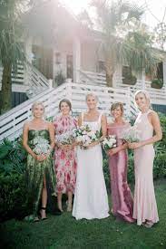 Floral Print Bridesmaid Dresses Are A Modern Wedding Trend To Watch Whether Mism In 2022 Bridesmaid Dresses Floral Print Printed Bridesmaid Dresses Bridesmaid Dresses