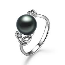 1.0 out of 5 stars. 9 10mm Natural Tahitian Black Pearl Ring Gvbori 18k Gold Diamond Pearl Ring For Women Engagement Real Gold Ring For Rings For Womenring Ring Aliexpress