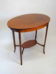 Antique mahogany tripod wine table. Edwardian Inlaid Mahogany 2 Tier Oval Occasional Table Yal 2372 La188820 Loveantiques Com