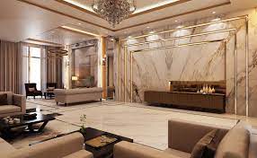 Sculptural lighting design, like the luxurious modern chandelier in this living room, is actually another popular feature of asian design. Luxushauses Hausinnenraum Luxury Living Room Design Modern Luxury Interior Luxury House Interior Design