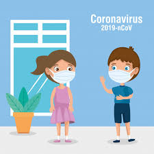 Anak sekolah pakai masker vector. Cara Asyik Mengenalkan Corona Pada Anak Sekelumit Cerita Kala Senja