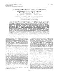 Pdf Interference Of Coronavirus Infection By Expression Of Immunoglobulin G Igg Or Iga Virus Neutralizing Antibodies