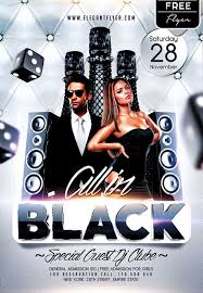 Every detail is weighty including the scenery, invitations, treats, music, and more. Download All In Black Party Free Psd Flyer Template For Photoshop Psd