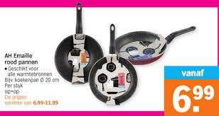 De winkel is ongeveer 12 vierkante meter groot. Ah Emaille Rood Pannen 20cm Aanbieding Bij Albert Heijn