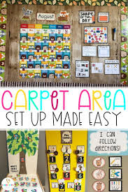 Carpet Time Area Set Up Back To School Kinder Garten Rocks Resources Beginning Of Kindergarten Back To School Classroom Decor Themes