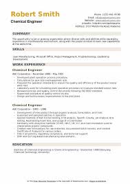 chemical engineer resume samples