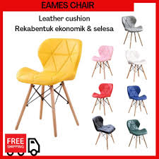 Scottsbury black wood dining chair with slat back and walnut finish seat (set of 2) (16.7 in. Ready Stock Eames Chair Dining Chair Ikea Chair Shopee Malaysia