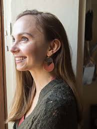 Fair Anita Painted Moon Earrings