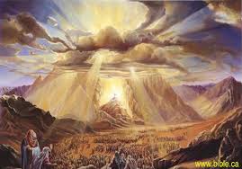 Image result for God hides Moses behind a rock as he passes by in the bible