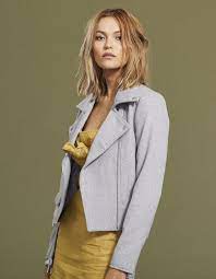 Wool Moto Jacket Grey Marle Coats And Jackets Tops Womens Superette Your Fashion Destination Gray Jacket Moto Jacket Jackets For Women