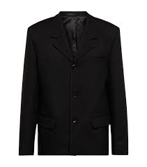 Nanushka Navy Japanese Linen Malvin Blazer Nanushka