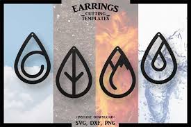 Add something fun to your latest project! Four Elements Earrings Silhouette Cricut Cut File Svg 517276 Cut Files Design Bundles