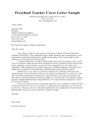 Preschool Teacher Cover Letter Sample Tips Resume Companion