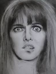 Charcoal Portrait with Creepy Expression