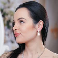 Pear Earrings Drop Rose Gold Earrings Bridesmaids Earrings Bridal Pearl  Earrings Wedding Earrings