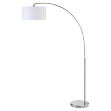The arc floor lamp features a matching fabric diffuser to conceal the bulb and soften the glow. Big Dipper Silver Arc Floor Lamp Reviews Cb2 Arc Floor Lamps Lamp Floor Lamp