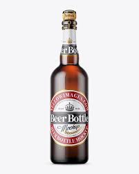 Amber Beer Bottle With Cork Mockup In Bottle Mockups On Yellow Images Object Mockups Amber Beer Mockup Free Psd Beer Bottle