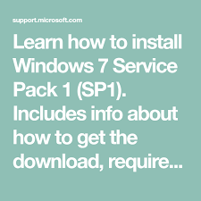 Install Windows 7 Service Pack 1 Sp1 Windows How To Get Learning