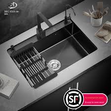 At tap warehouse, we have a unique selection of black ceramic sinks from astracast and rangemaster that will leave. Extra Large Black Nano Sink Single Sink Kitchen Sink 304 Stainless Steel Large Sink Kitchen Sinks Aliexpress