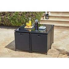 Buy Argos Home Cube 4 Seater Rattan Effect Patio Set Black Patio Sets Argos Garden Table And Chairs Plant Decor Rattan Garden Furniture