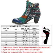 Socofy Bohemian Splicing Women Boots Retro Genuine Leather Shoes