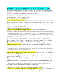 Perioperative Ms Questions And Answers Ati This Or That Questions Question And Answer Answers