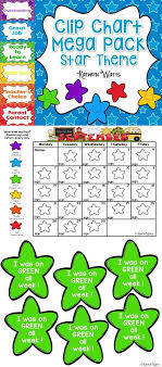Star Clip Chart Mega Pack The Behavior Calendars Are Updated Every Year Resource Classroom Star Behavior Charts Clip Chart