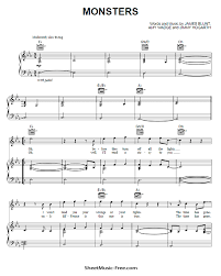 Whatever you choose defines your. Monsters Sheet Music James Blunt Sheetmusic Free Com