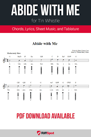 Abide With Me For Tin Whistle Tin Whistle Sheet Music Whistle