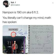 I M Dead This Army Literally Did The Math I Mean Either Way I M Fine With Joons Height Bts Theory Bts Funny Bts Memes