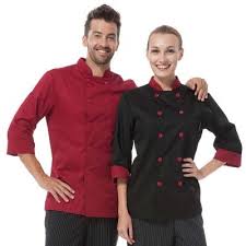 Double Breasted Fashion Long Sleeve Chef Jacket With Split Cuffs Unisex