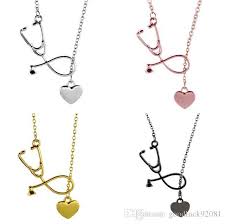 Recommend price，low to high price，high to low newest in personalized infinity stethoscope necklace with two names 14k gold plated silver. Wholesale Silver Rose Gold Alloy I Love You Heart Necklace Pendant Medical Stethoscope Necklace Nurse Doctor Best Friend Jewelry Friendship Gift From Goodluck92081 1 02 Dhgate Com