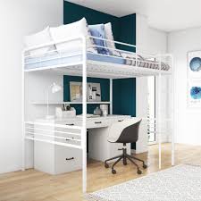 Bedroom designer ikea double desks in loft factory. Dhp Full Metal Loft Bed White Walmart Com Walmart Com