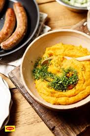 Kurbis Kartoffelstampf Mit Bratwursten Rezept Rezepte Kurbis Einfache Gerichte