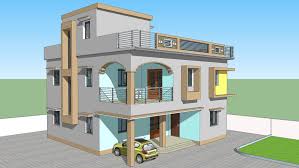 Free download plan 3d interior design home plan 8x13m full plan 3beds. Double Story House Designs Indian Style With Balcony 3d Warehouse