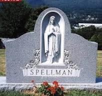 Hand Carved Natural Stone Marble Virgin Mary Headstones