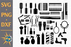 There are 6 different icons available in the template and all of them have a simple and. Barber Tools Kits Silhouette Graphic By Svgstoreshop Creative Fabrica