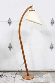 Mid century teak lamp in danish design, true vintage wood lamp, boho style lamp, floor lamp vintage frautausendschoen 5 out of 5 stars (138) $ 109.63. Lighting Floor Lamp Vintage Modern Teak Boomerang Curved Arc Round Base Cream Coloured Shade W Angled Shape Shade Is Included Specific To This Lamp Wood Brown Vanprop Ca