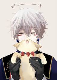 Bored And The Cat Was Near By So Touken Ranbu Anime Guys Anime Boy