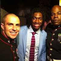 Sgt. Luke Boyd (left) and Staff Sgt. Marlon Green pose