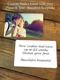 Check spelling or type a new query. Personalized Photo Text Wallet Insert Card Now That S Personal