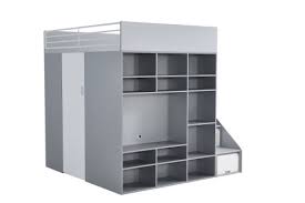 Selon vos besoins, le modèle de lit escamotable peut également être équipé d'options supplémentaires (canapé, table, étagères, colonne de rangement, tiroirs de rangement, placards avec portes, etc.). 1377 10 Sur Petra Lit Combine Couchage 2 Places Et 1 Penderie Gris Blanc Achat Prix Fnac